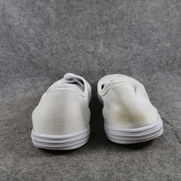 Universal Thread Shoes Womens 9 Casual Sneaker Fabric Lace Up Flat Comfort White - Picture 5 of 12